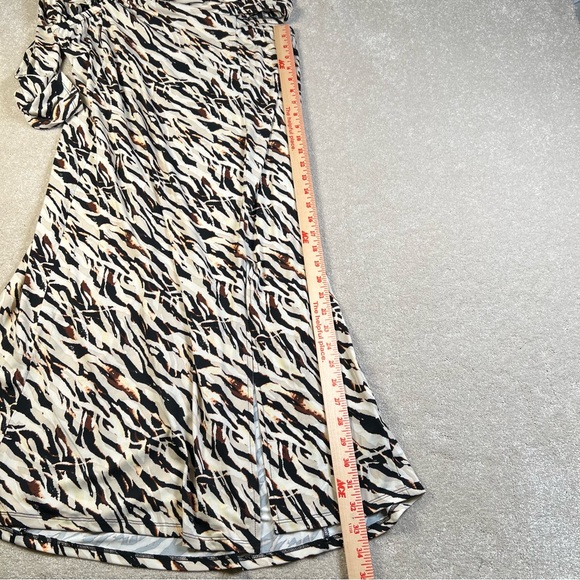Torrid Animal Print Dress Cutout Sweetheart Zebra NWT Midi Slit Women's 14/16 1X - Picture 10 of 15